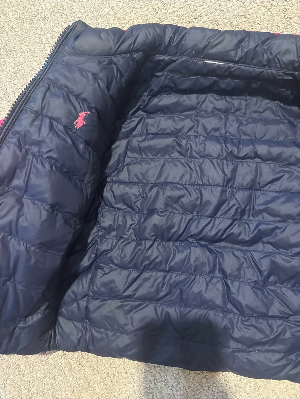 Polo by Ralph Lauren Hot Pink Quilted Kids Puffer Jacket